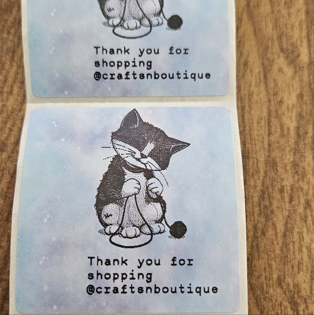 50 Custom Thank You stickers - Picture 2 of 4